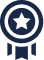 Icon of an award medal with a star.